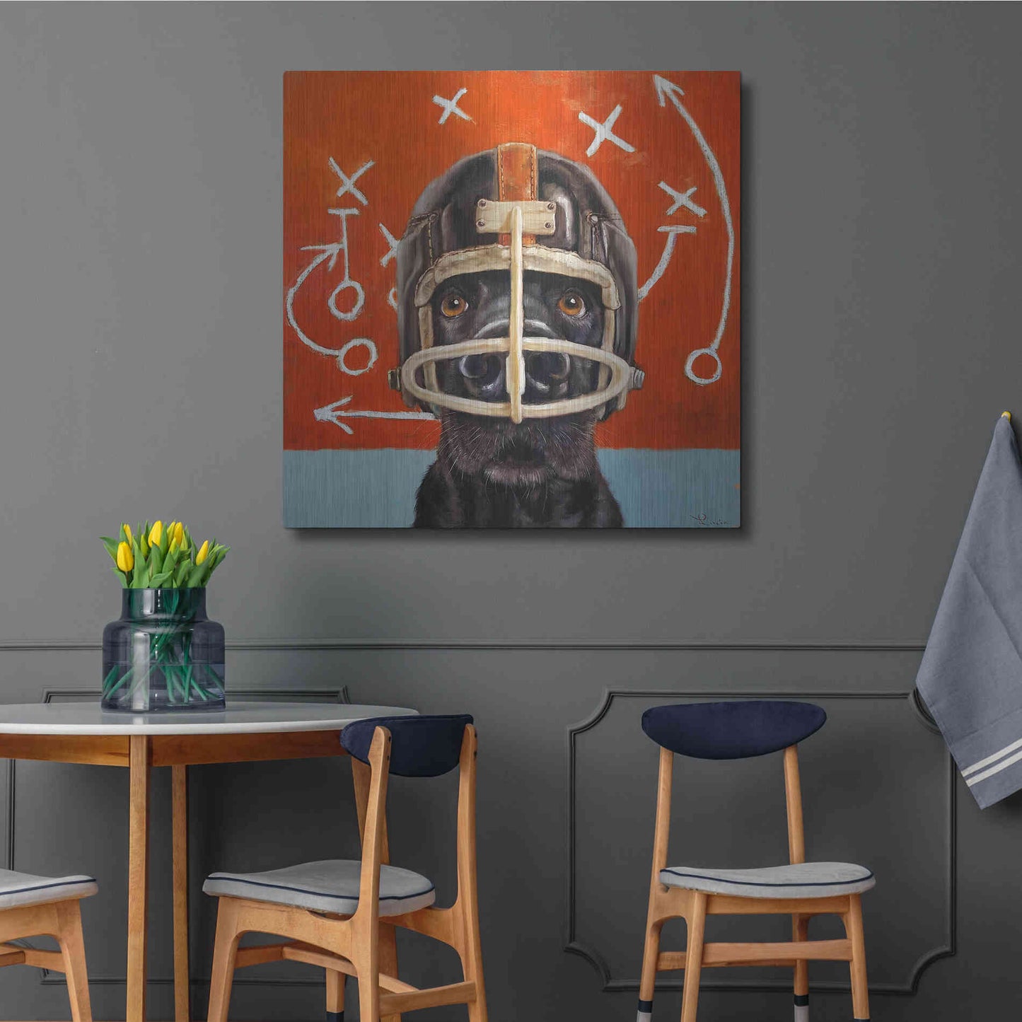 Luxe Metal Art 'Rookie' by Lucia Heffernan, Metal Wall Art,36x36