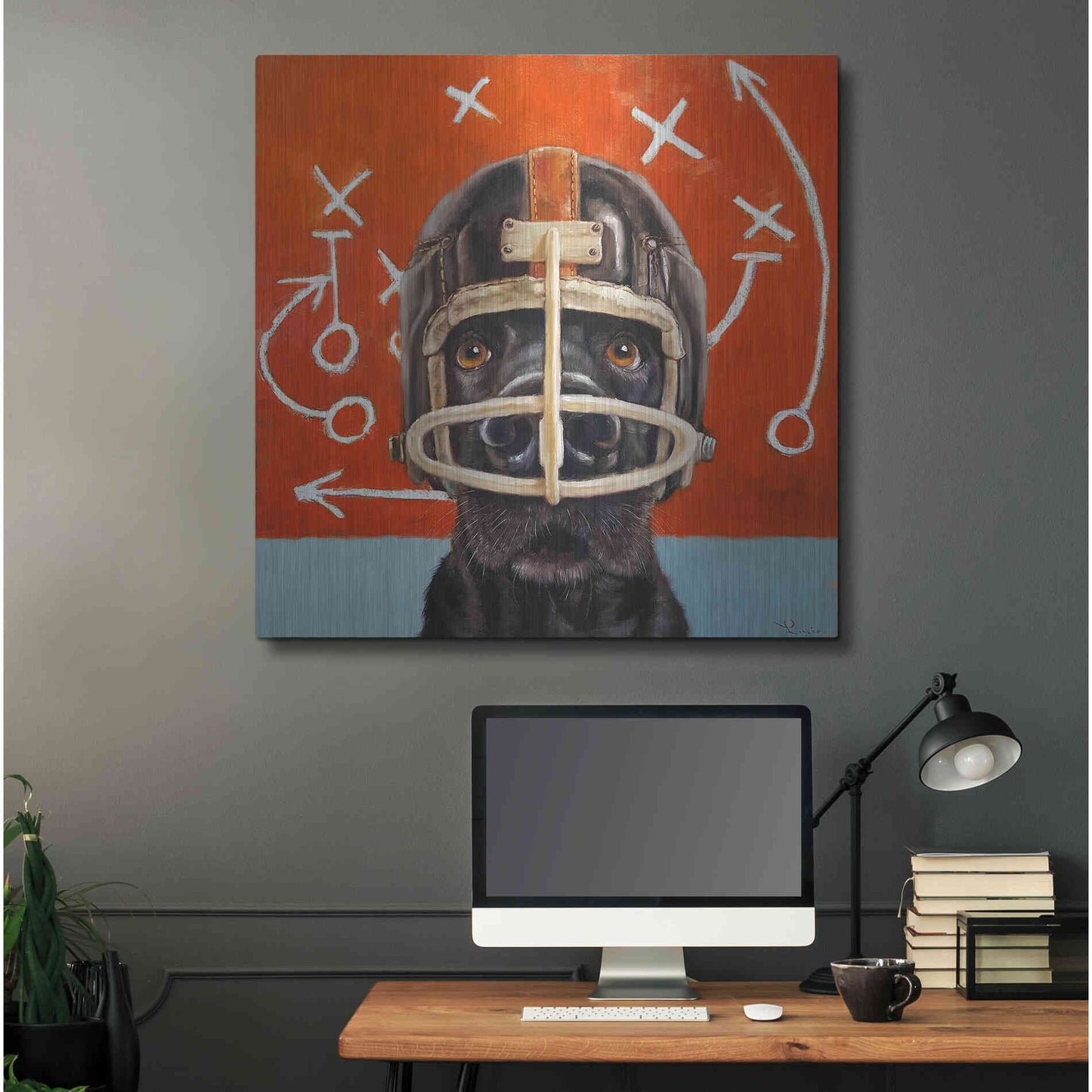 Luxe Metal Art 'Rookie' by Lucia Heffernan, Metal Wall Art,36x36