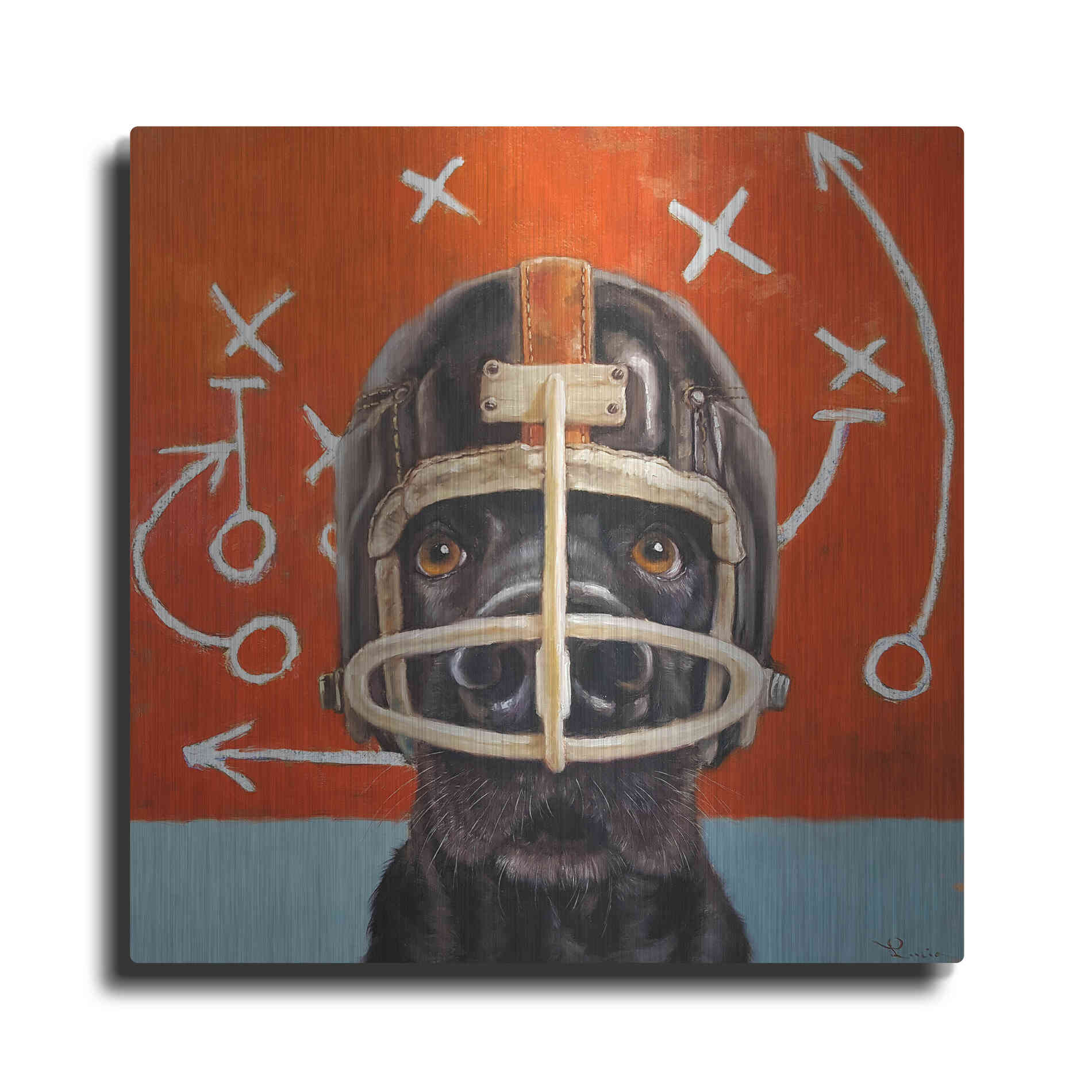 Luxe Metal Art 'Rookie' by Lucia Heffernan, Metal Wall Art