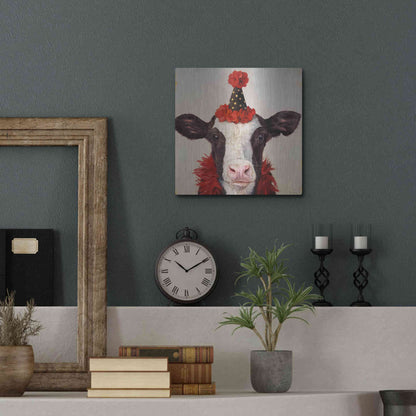 Luxe Metal Art 'Shindig' by Lucia Heffernan, Metal Wall Art,12x12