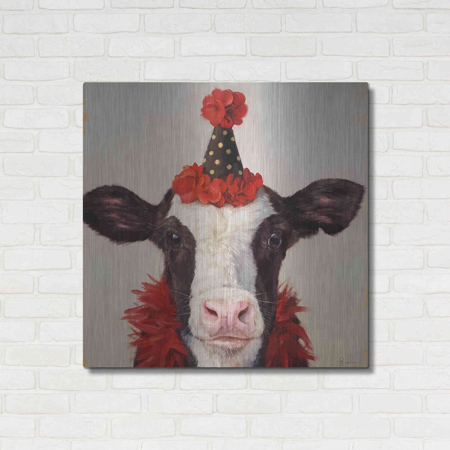 Luxe Metal Art 'Shindig' by Lucia Heffernan, Metal Wall Art,36x36