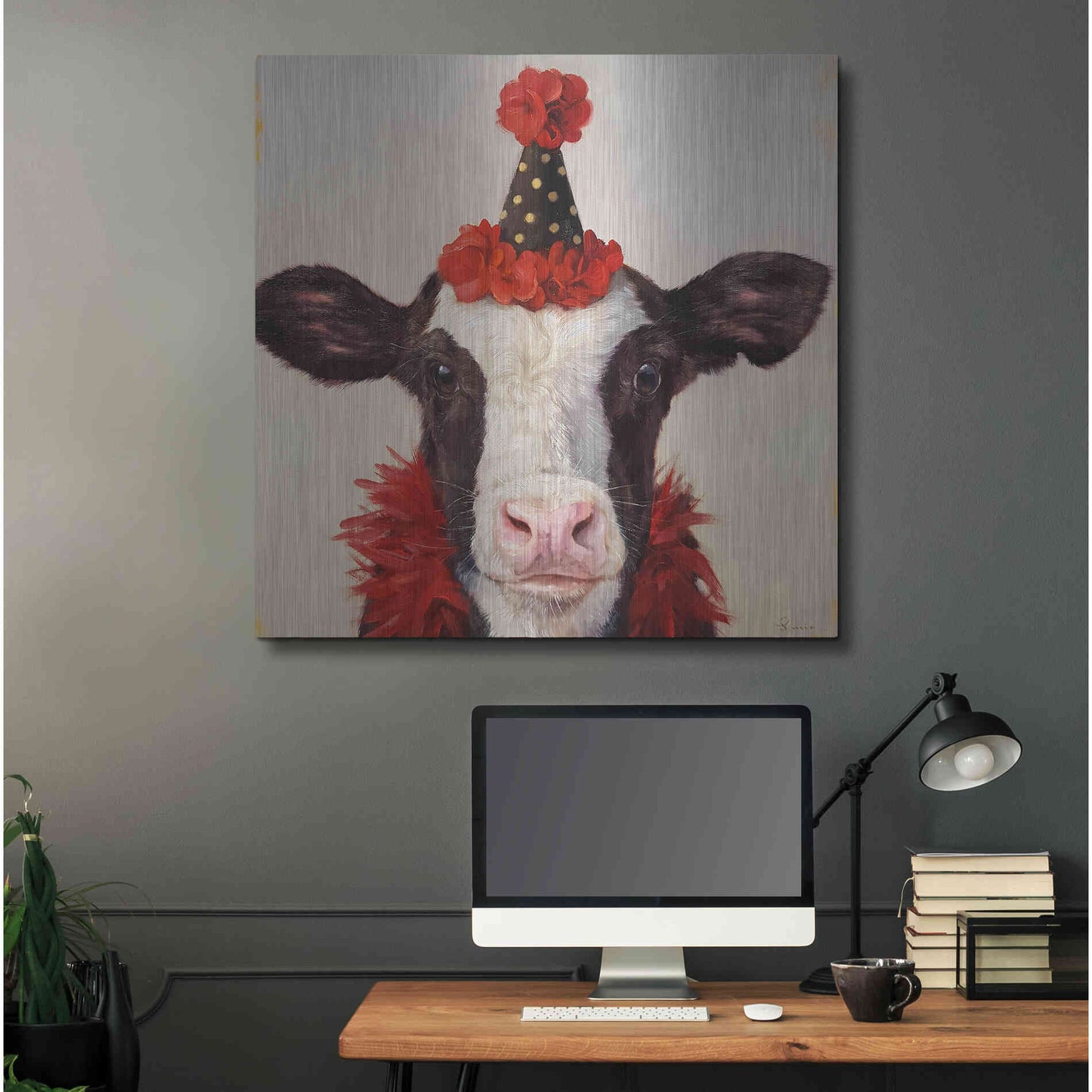 Luxe Metal Art 'Shindig' by Lucia Heffernan, Metal Wall Art,36x36