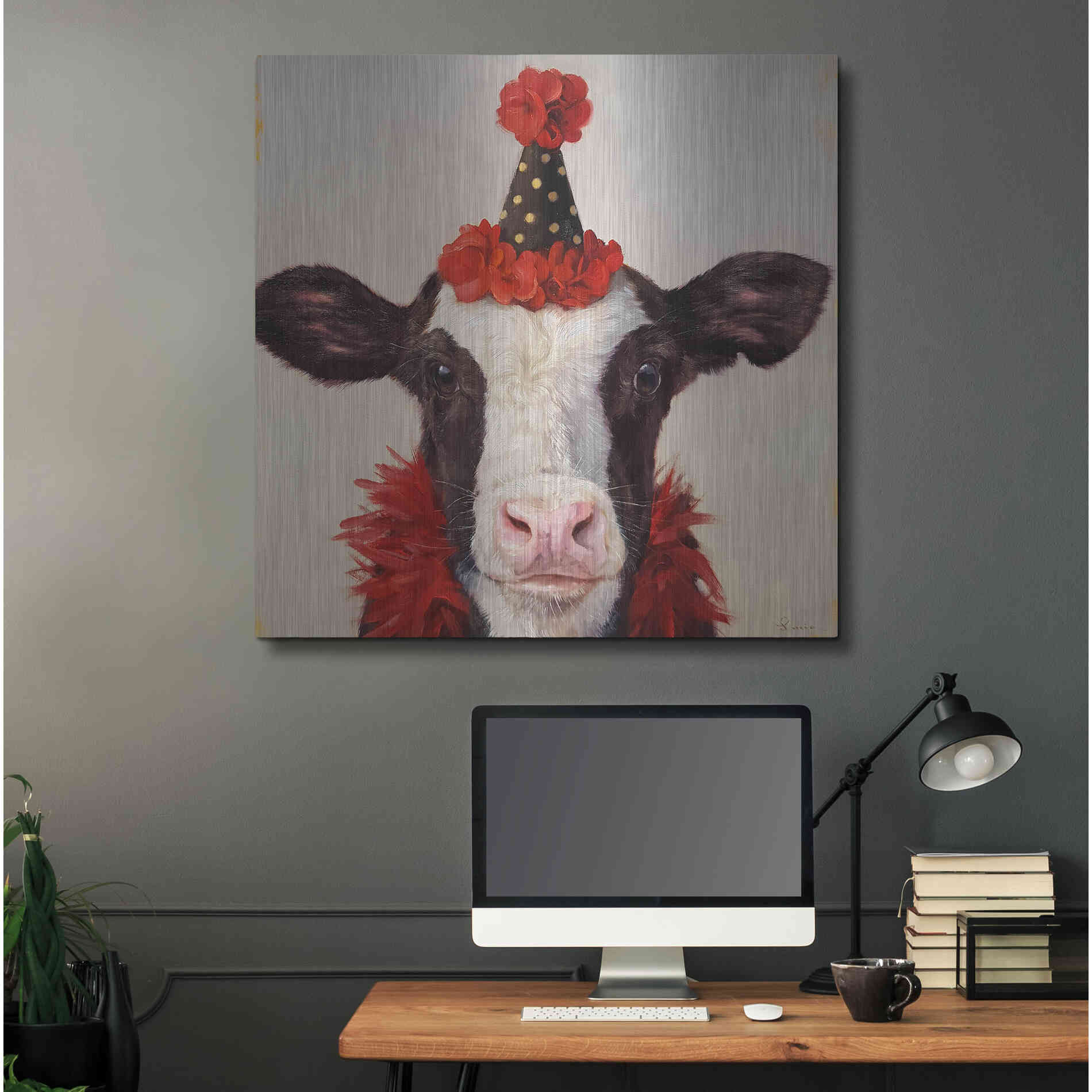 Luxe Metal Art 'Shindig' by Lucia Heffernan, Metal Wall Art,36x36