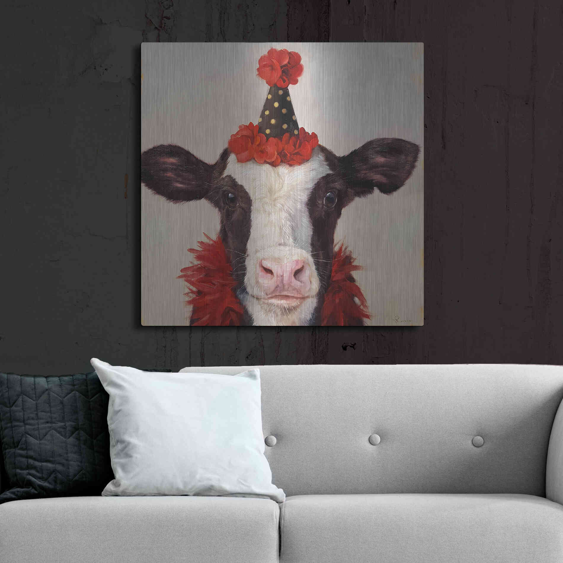 Luxe Metal Art 'Shindig' by Lucia Heffernan, Metal Wall Art,36x36