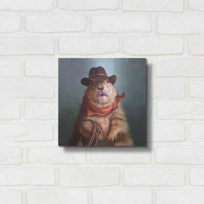 Luxe Metal Art 'Underground Cowboy' by Lucia Heffernan, Metal Wall Art,12x12