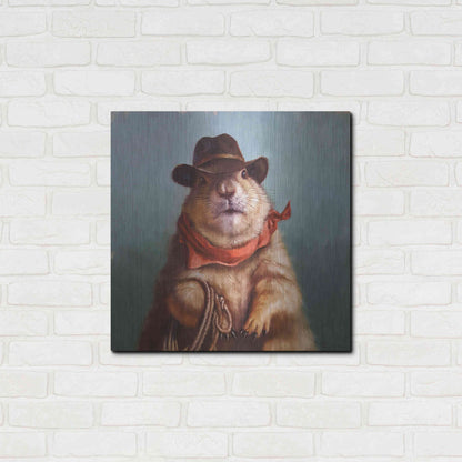 Luxe Metal Art 'Underground Cowboy' by Lucia Heffernan, Metal Wall Art,24x24