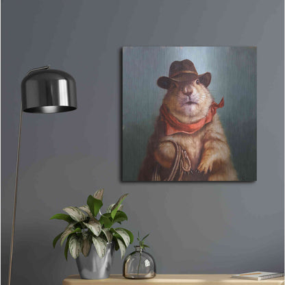 Luxe Metal Art 'Underground Cowboy' by Lucia Heffernan, Metal Wall Art,24x24