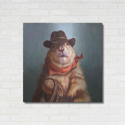 Luxe Metal Art 'Underground Cowboy' by Lucia Heffernan, Metal Wall Art,36x36