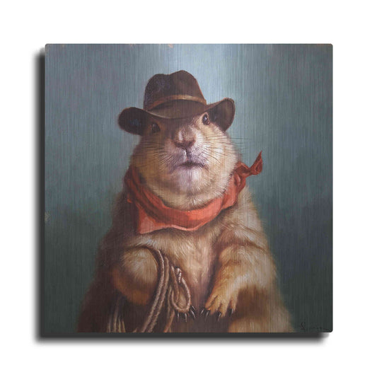 Luxe Metal Art 'Underground Cowboy' by Lucia Heffernan, Metal Wall Art