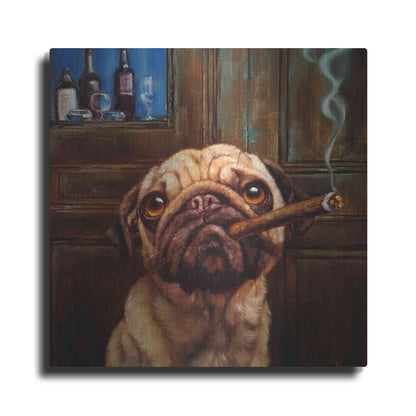 Luxe Metal Art 'Uptown Pug' by Lucia Heffernan, Metal Wall Art