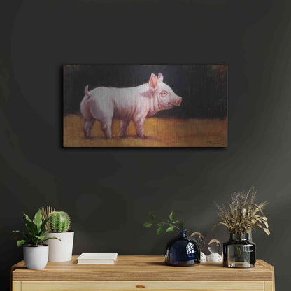 Luxe Metal Art 'Wilbur' by Lucia Heffernan, Metal Wall Art,24x12