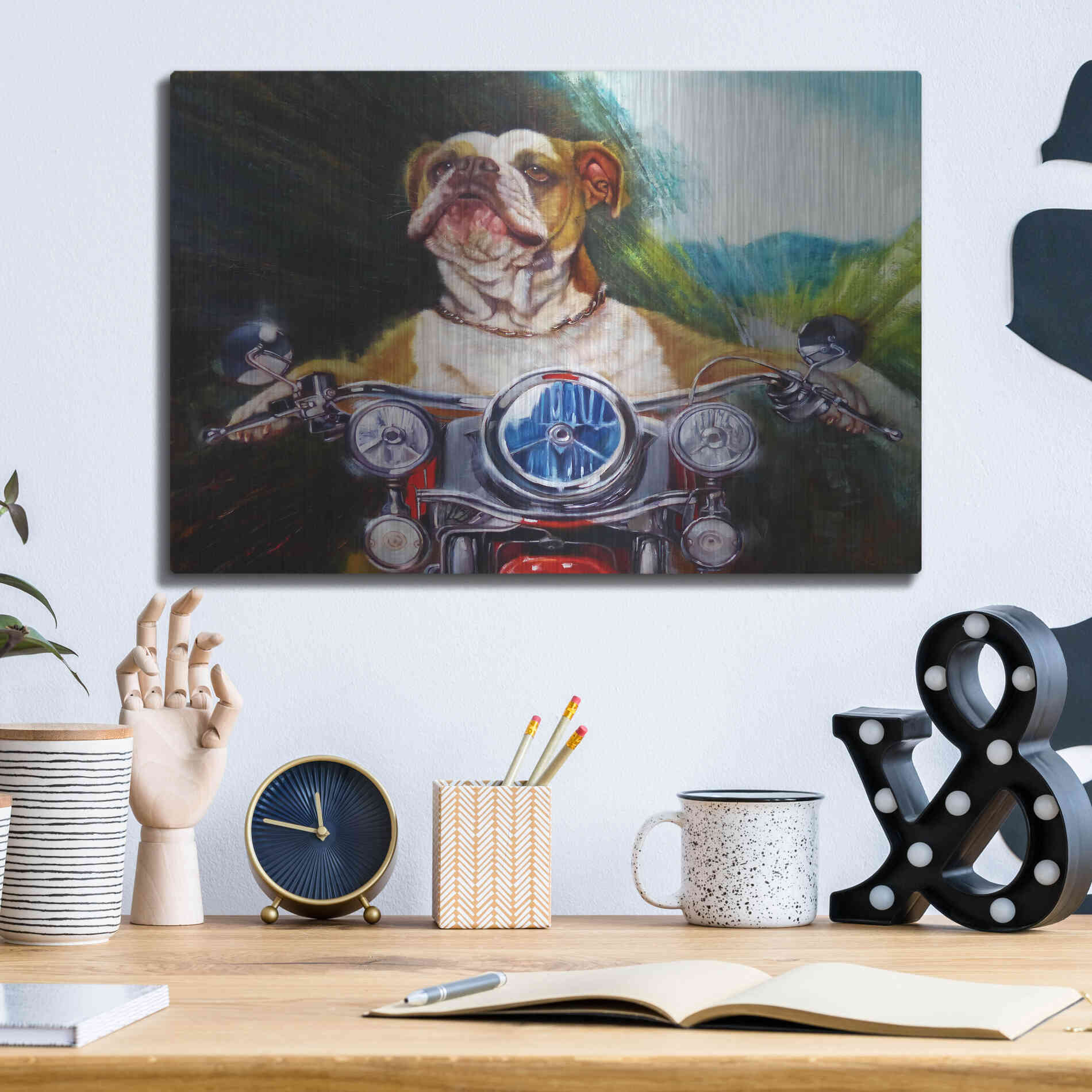 Luxe Metal Art 'Born To Be Wild' by Lucia Heffernan, Metal Wall Art,16x12