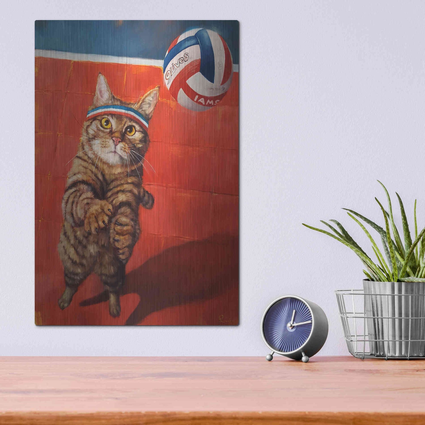 Luxe Metal Art 'The Setter' by Lucia Heffernan, Metal Wall Art,12x16