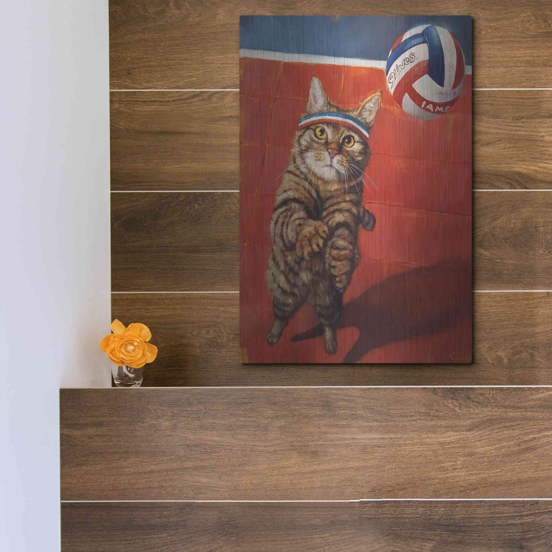 Luxe Metal Art 'The Setter' by Lucia Heffernan, Metal Wall Art,12x16