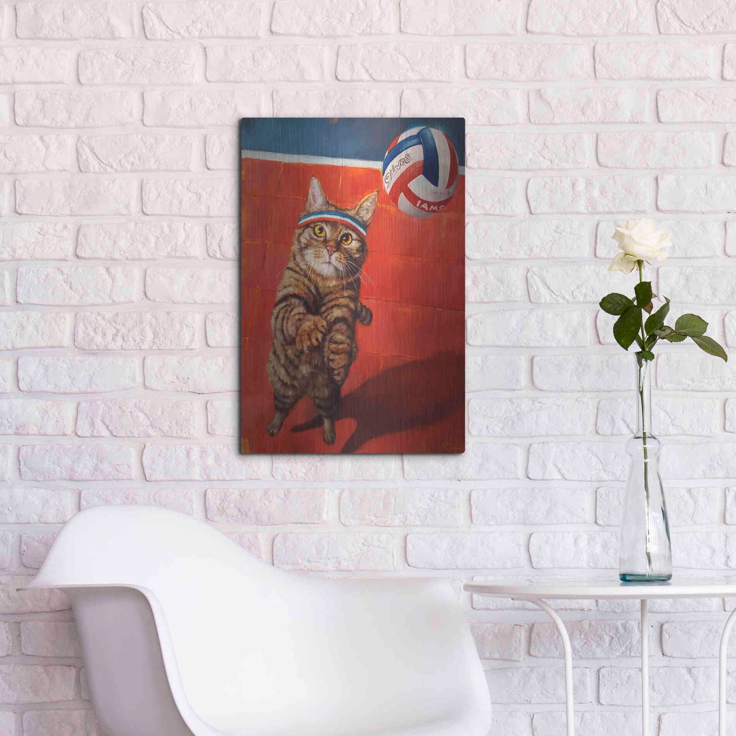 Luxe Metal Art 'The Setter' by Lucia Heffernan, Metal Wall Art,16x24