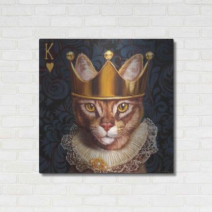 Luxe Metal Art 'King of Hearts' by Lucia Heffernan, Metal Wall Art,36x36