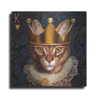 Luxe Metal Art 'King of Hearts' by Lucia Heffernan, Metal Wall Art