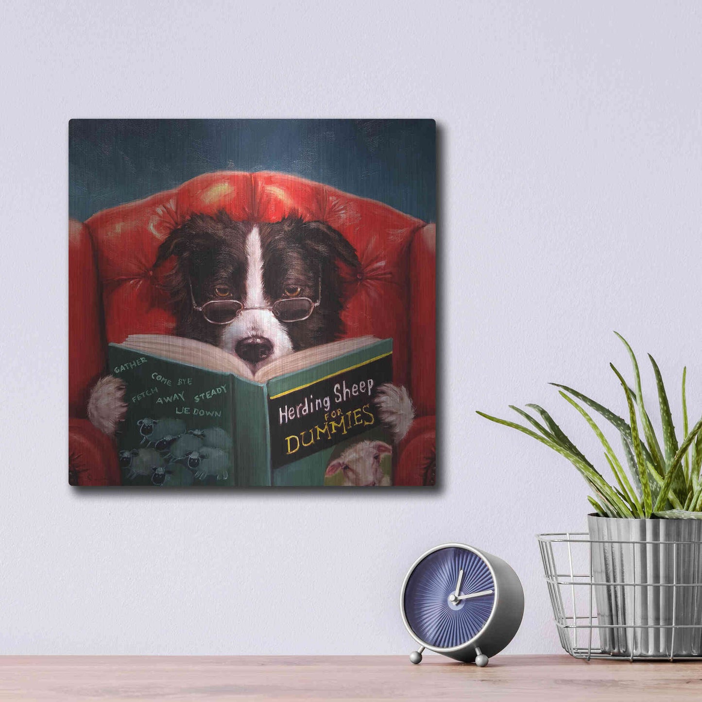 Luxe Metal Art 'Herding Sheep' by Lucia Heffernan, Metal Wall Art,12x12