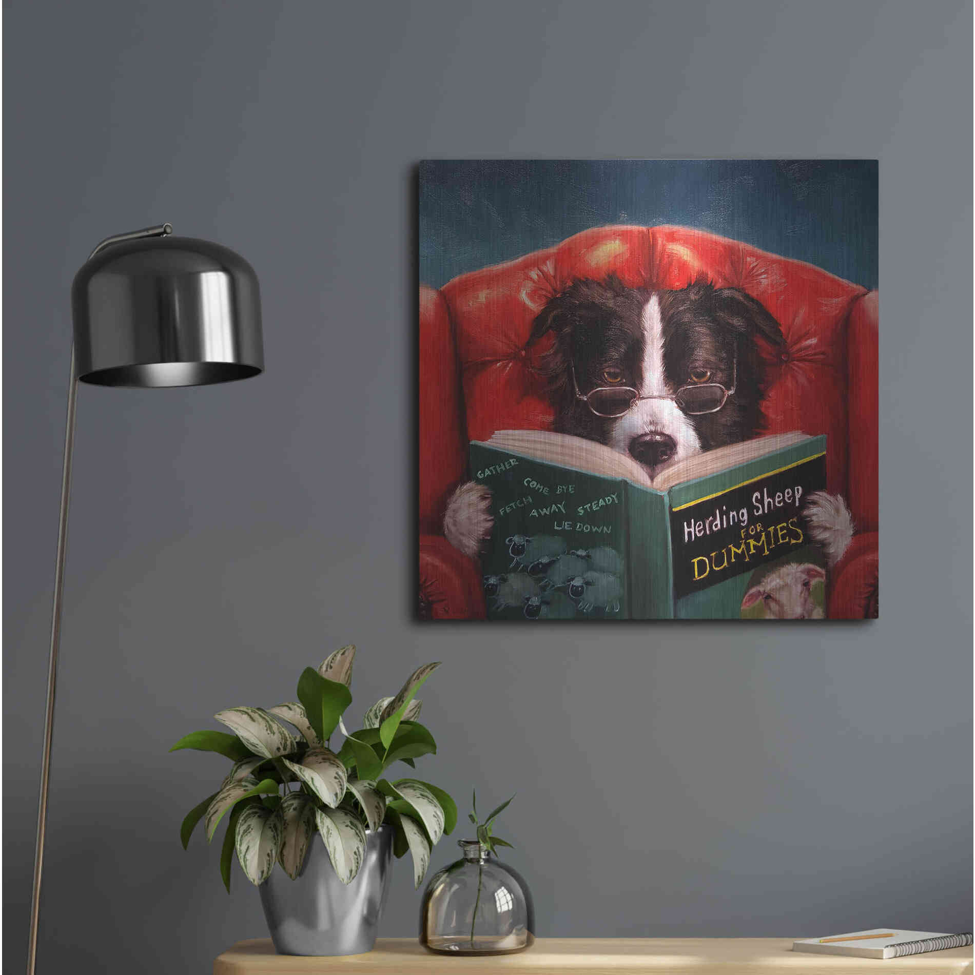 Luxe Metal Art 'Herding Sheep' by Lucia Heffernan, Metal Wall Art,24x24