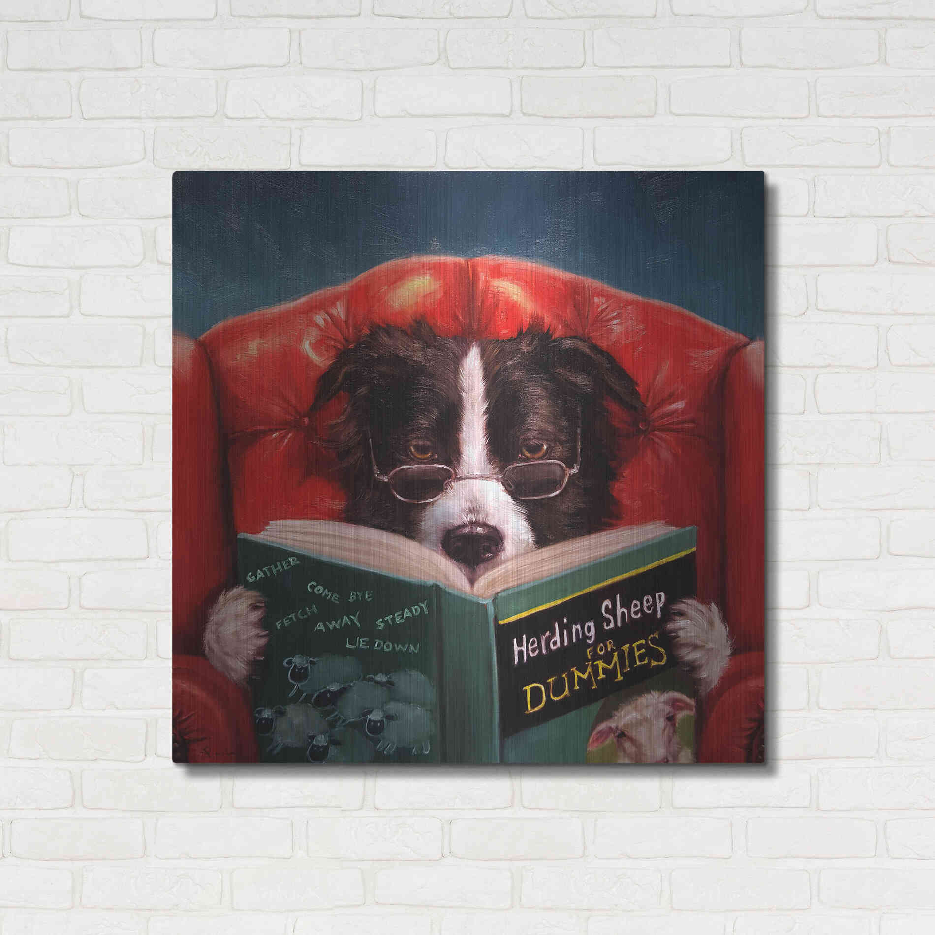 Luxe Metal Art 'Herding Sheep' by Lucia Heffernan, Metal Wall Art,36x36