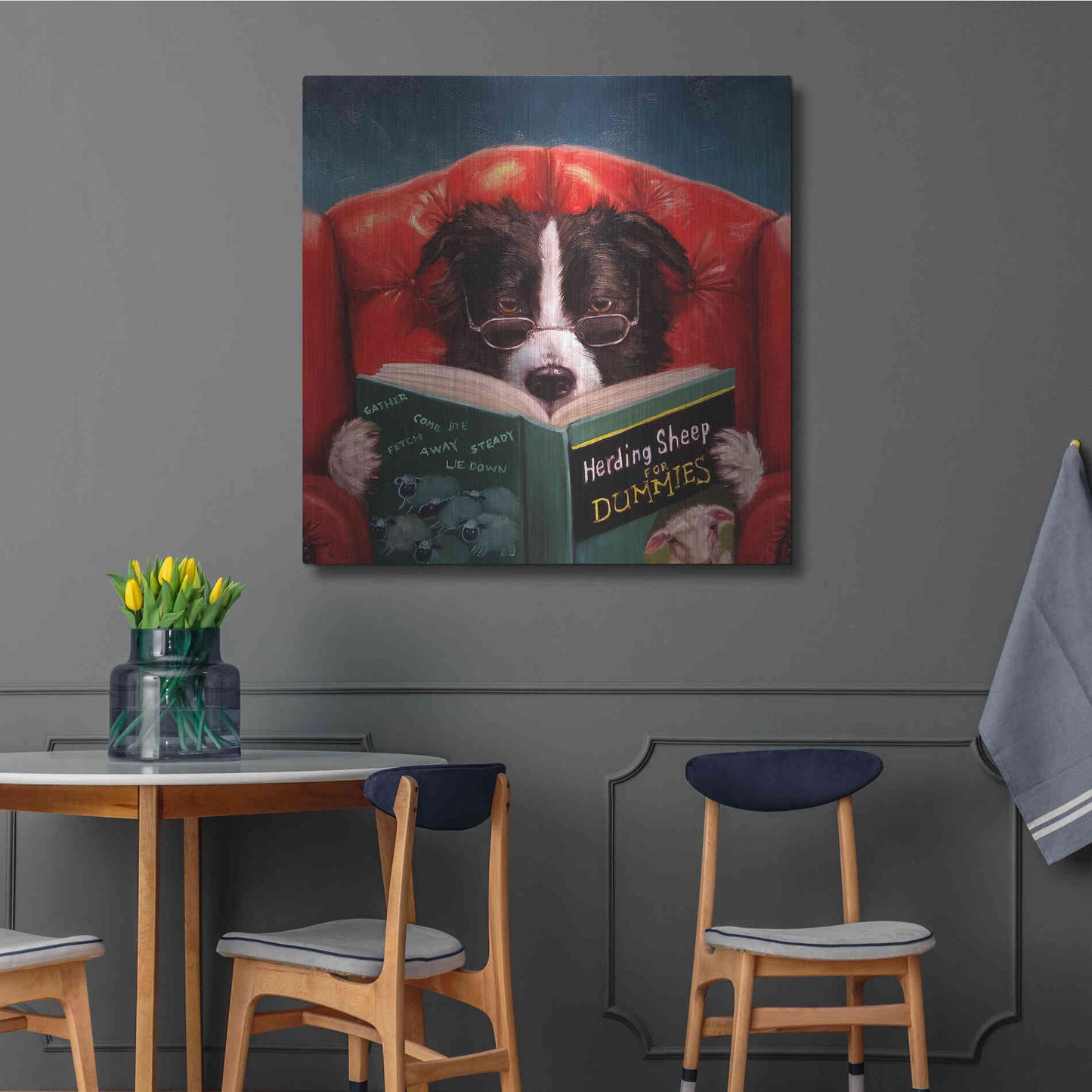 Luxe Metal Art 'Herding Sheep' by Lucia Heffernan, Metal Wall Art,36x36