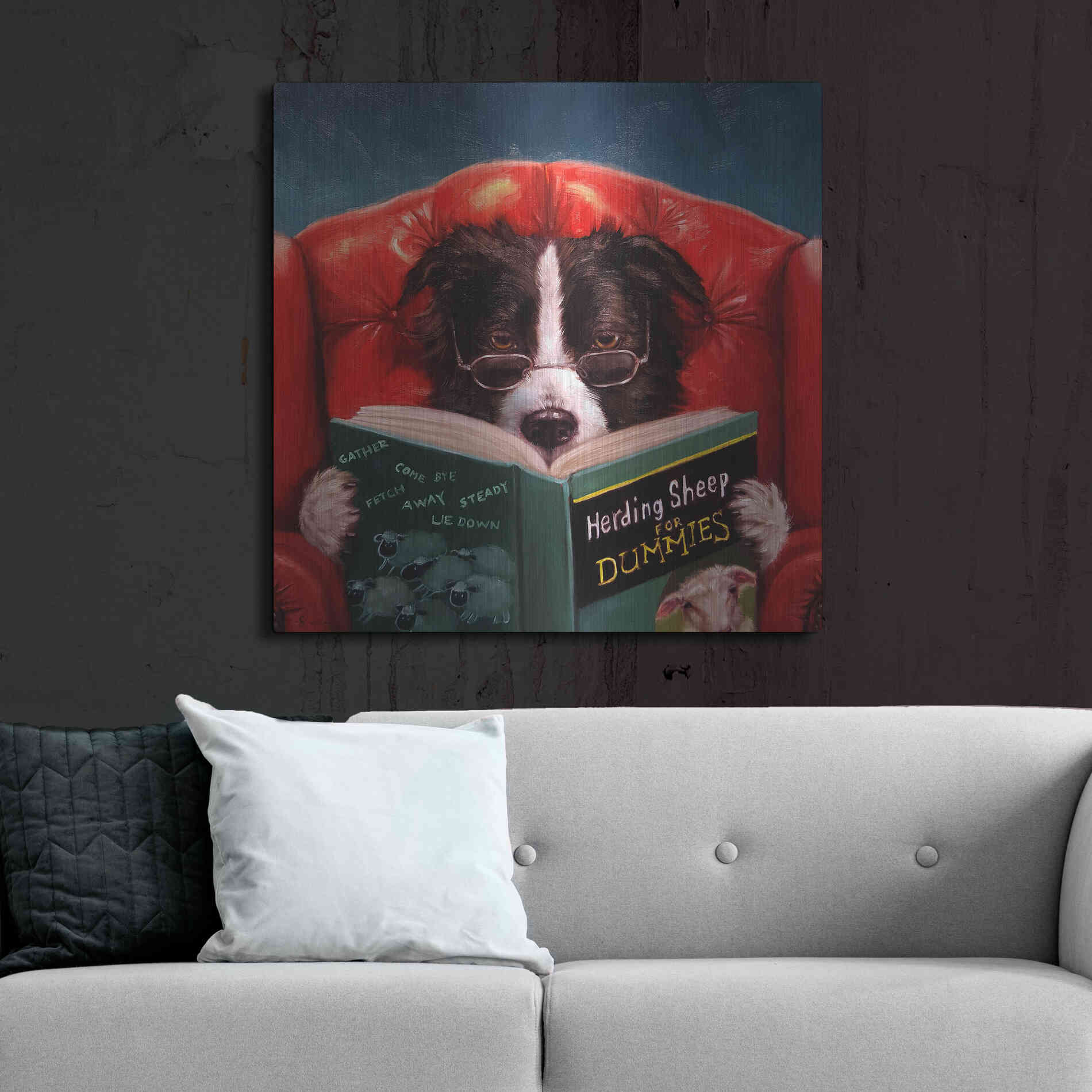 Luxe Metal Art 'Herding Sheep' by Lucia Heffernan, Metal Wall Art,36x36