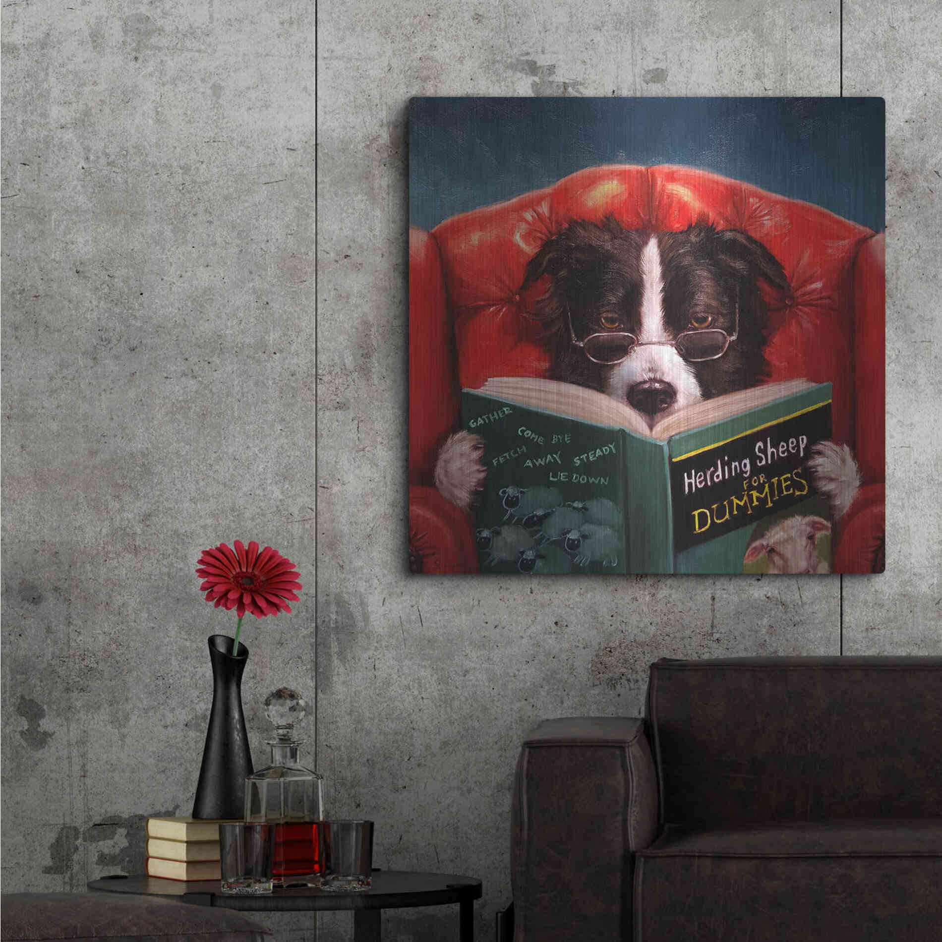 Luxe Metal Art 'Herding Sheep' by Lucia Heffernan, Metal Wall Art,36x36