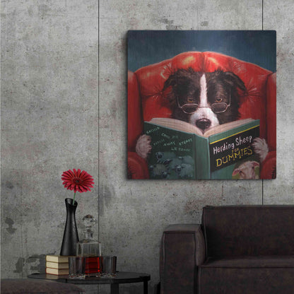 Luxe Metal Art 'Herding Sheep' by Lucia Heffernan, Metal Wall Art,36x36