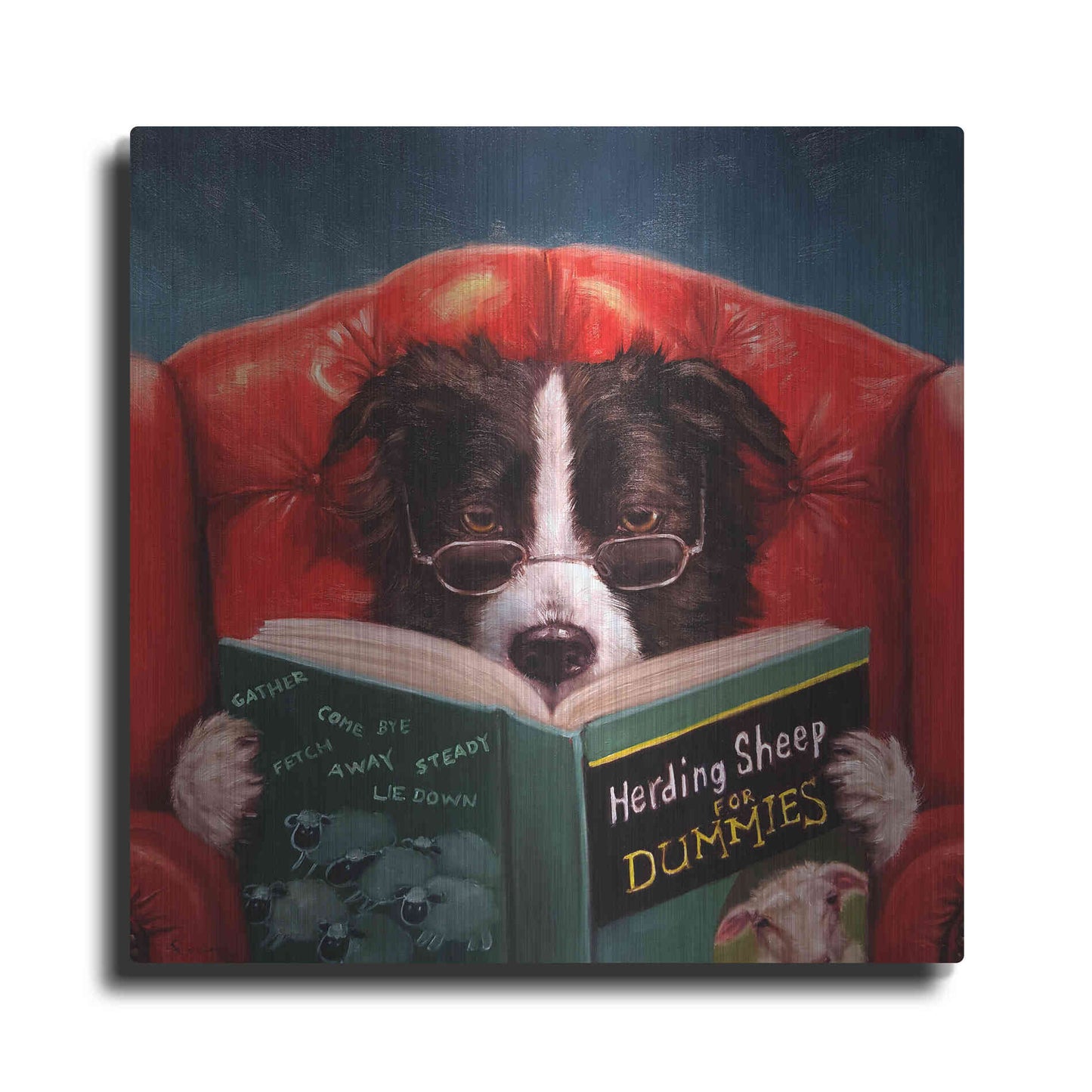 Luxe Metal Art 'Herding Sheep' by Lucia Heffernan, Metal Wall Art