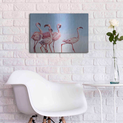 Luxe Metal Art 'Pink Ladies' by Lucia Heffernan, Metal Wall Art,24x16