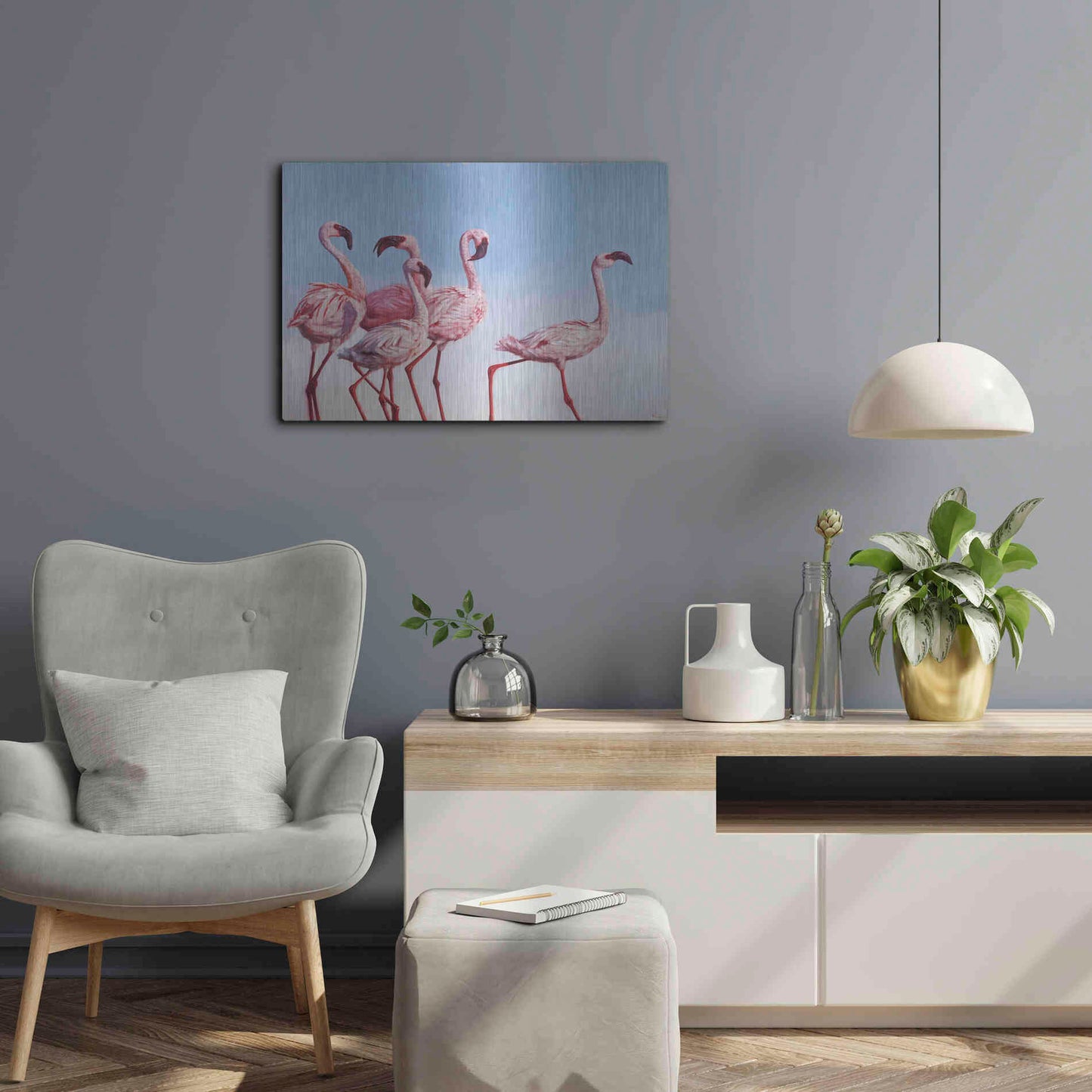 Luxe Metal Art 'Pink Ladies' by Lucia Heffernan, Metal Wall Art,24x16