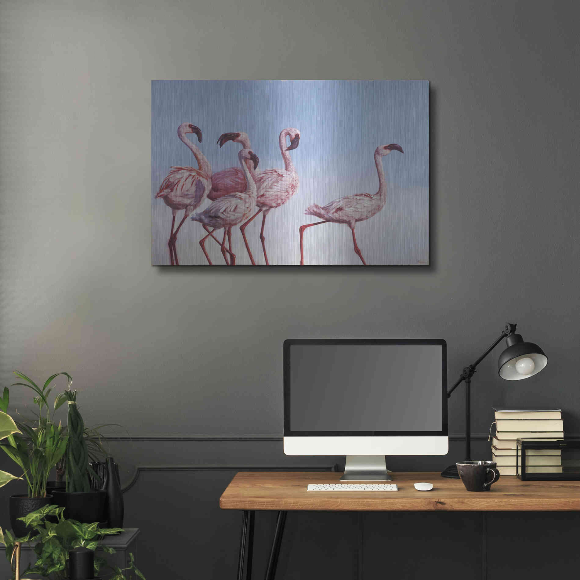 Luxe Metal Art 'Pink Ladies' by Lucia Heffernan, Metal Wall Art,36x24