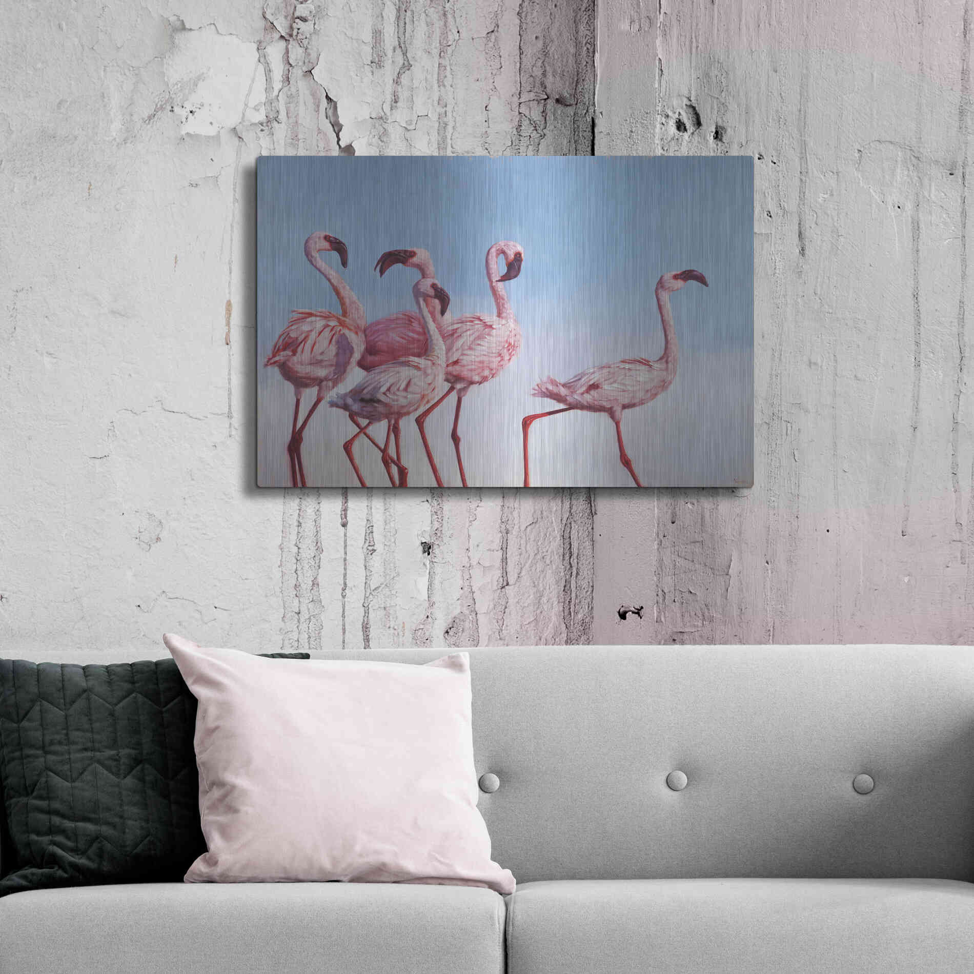 Luxe Metal Art 'Pink Ladies' by Lucia Heffernan, Metal Wall Art,36x24