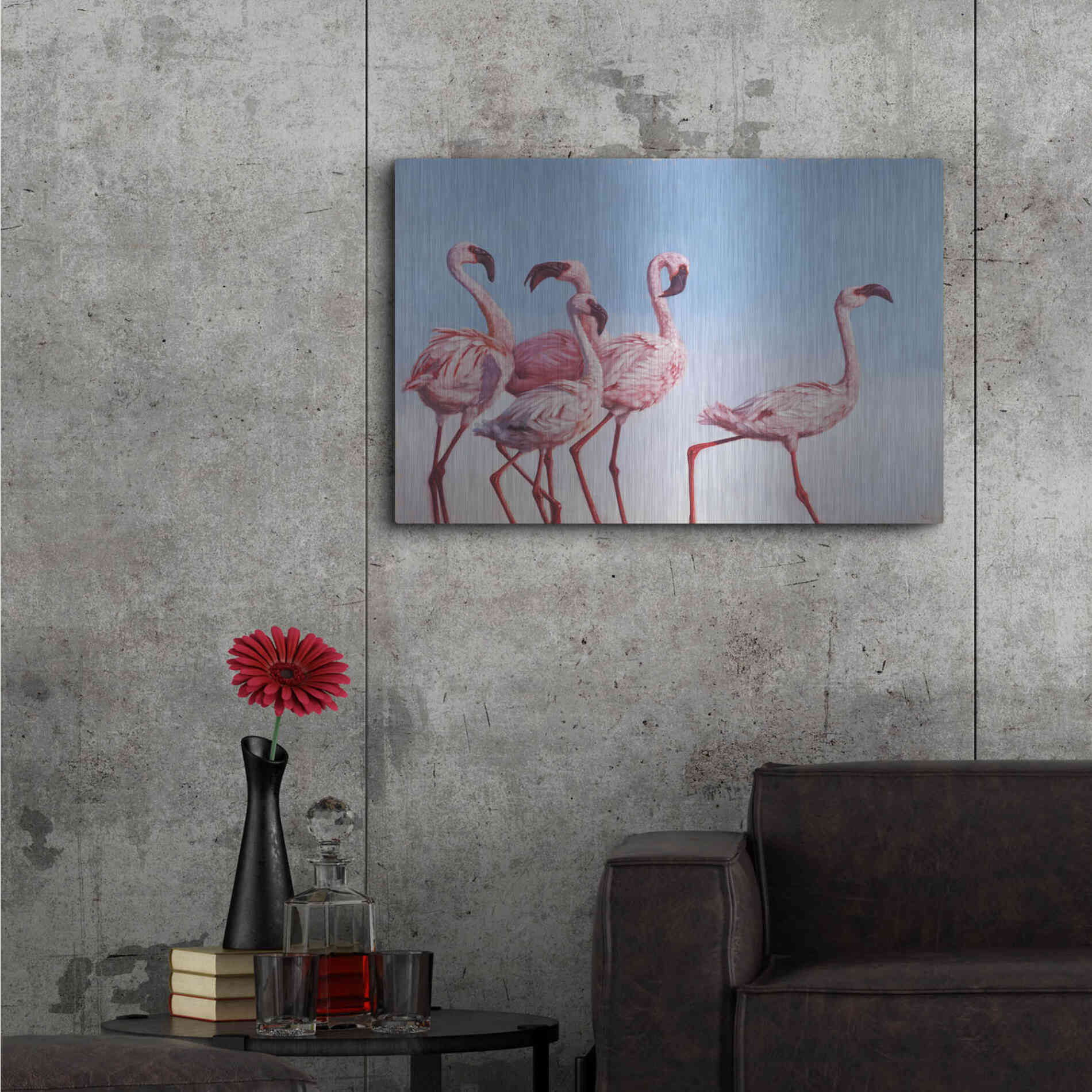 Luxe Metal Art 'Pink Ladies' by Lucia Heffernan, Metal Wall Art,36x24