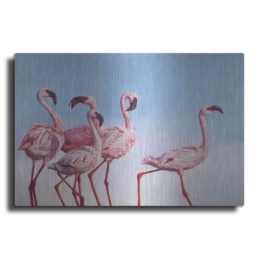 Luxe Metal Art 'Pink Ladies' by Lucia Heffernan, Metal Wall Art