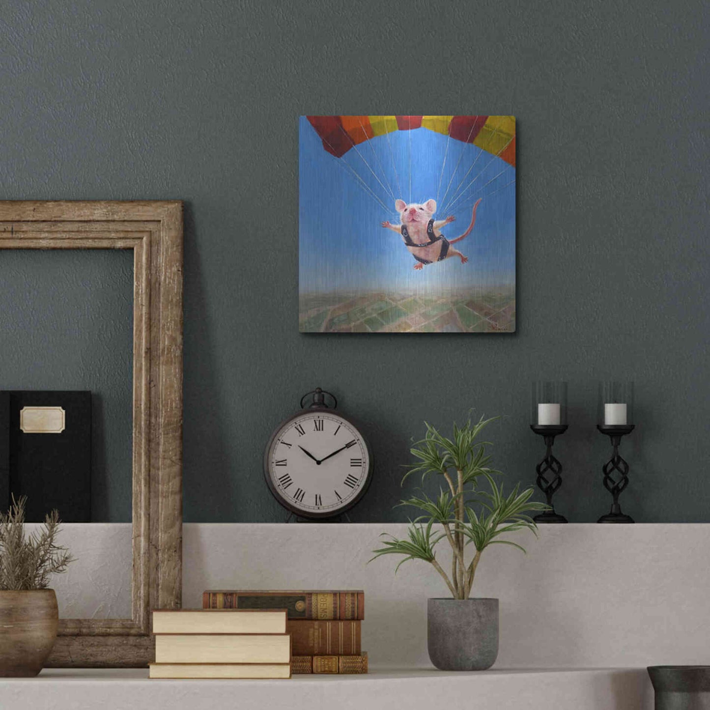 Luxe Metal Art 'Geronimo' by Lucia Heffernan, Metal Wall Art,12x12