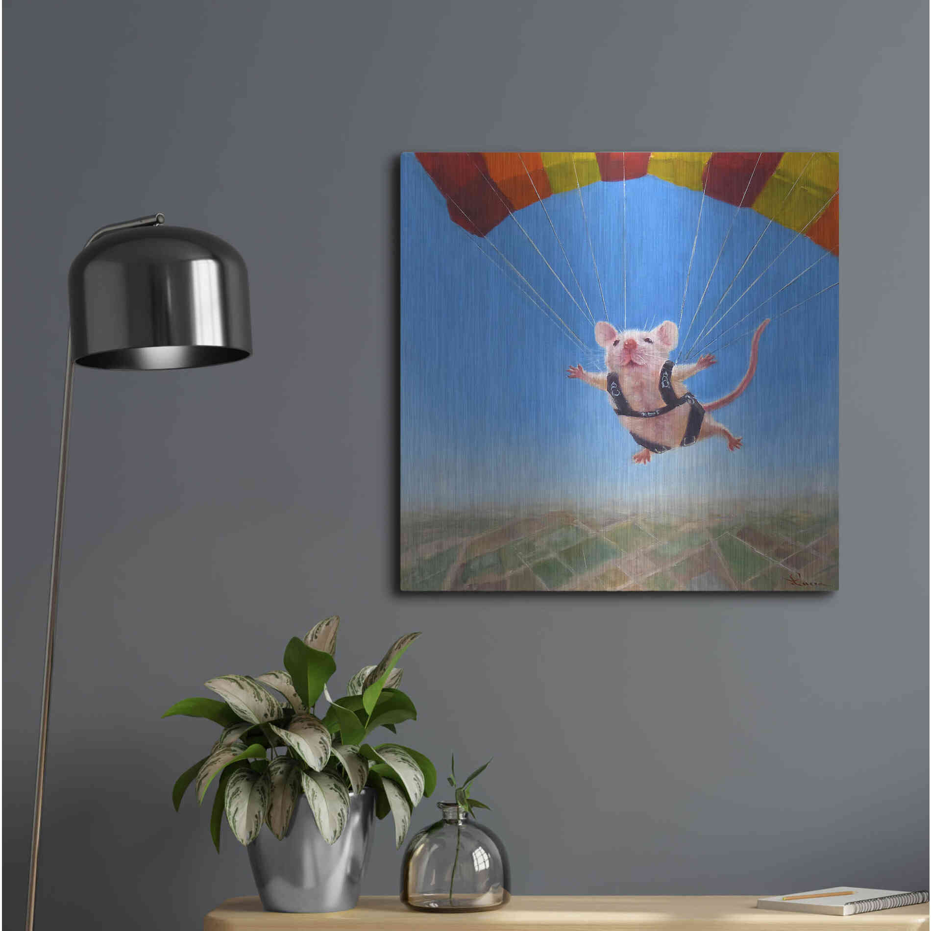 Luxe Metal Art 'Geronimo' by Lucia Heffernan, Metal Wall Art,24x24