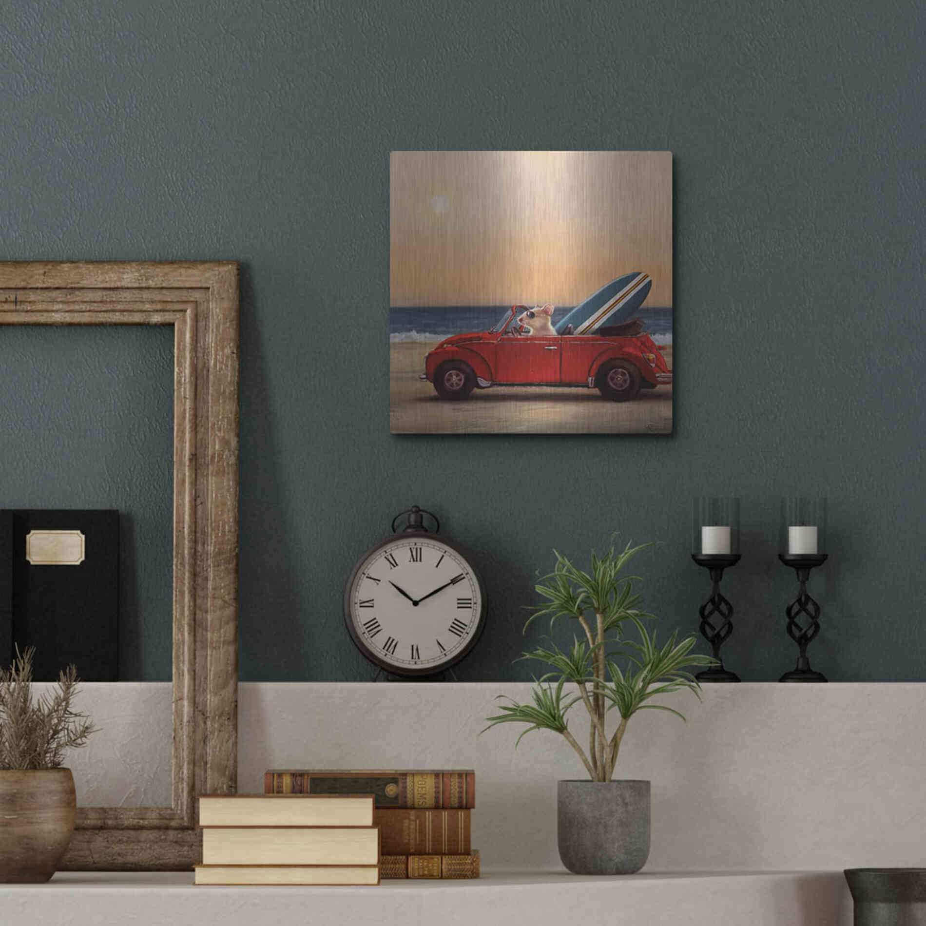 Luxe Metal Art 'Beach Bound' by Lucia Heffernan, Metal Wall Art,12x12