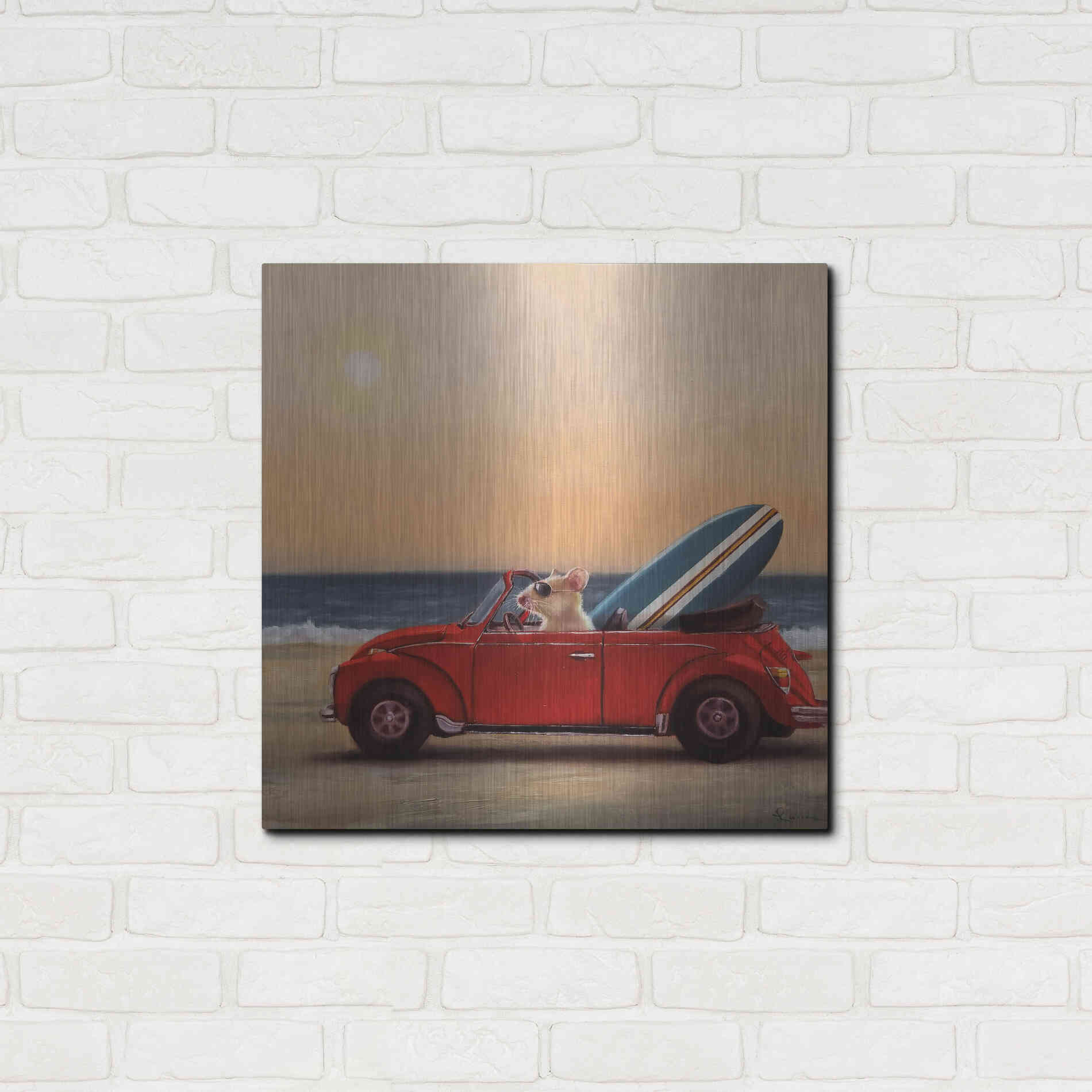 Luxe Metal Art 'Beach Bound' by Lucia Heffernan, Metal Wall Art,24x24