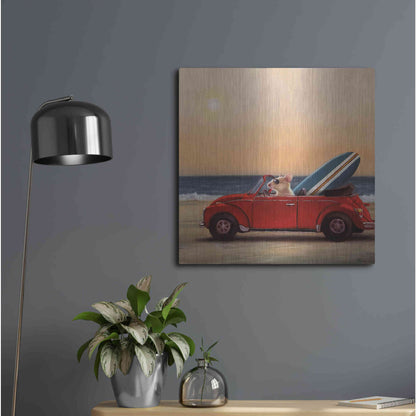 Luxe Metal Art 'Beach Bound' by Lucia Heffernan, Metal Wall Art,24x24