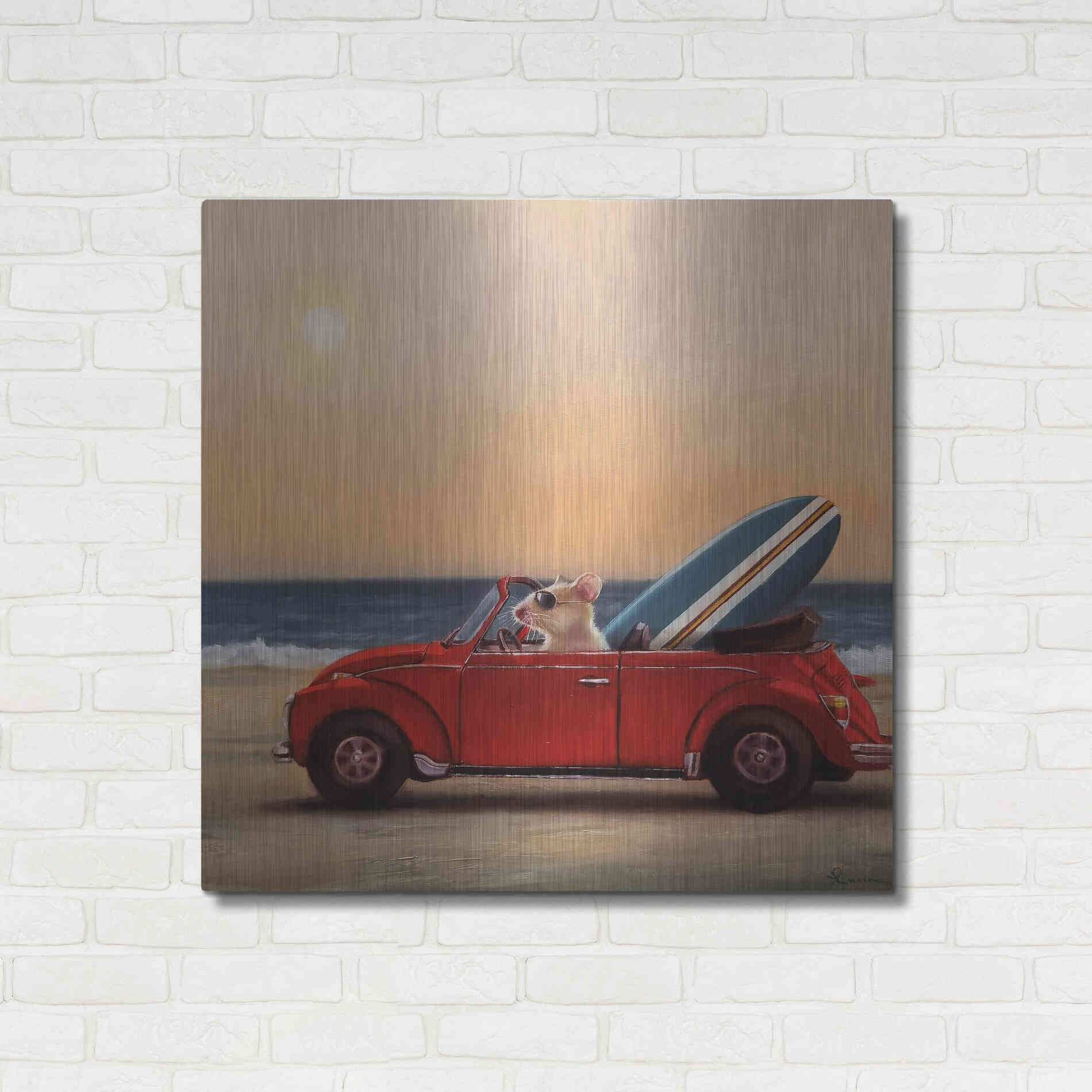 Luxe Metal Art 'Beach Bound' by Lucia Heffernan, Metal Wall Art,36x36