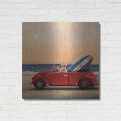 Luxe Metal Art 'Beach Bound' by Lucia Heffernan, Metal Wall Art,36x36