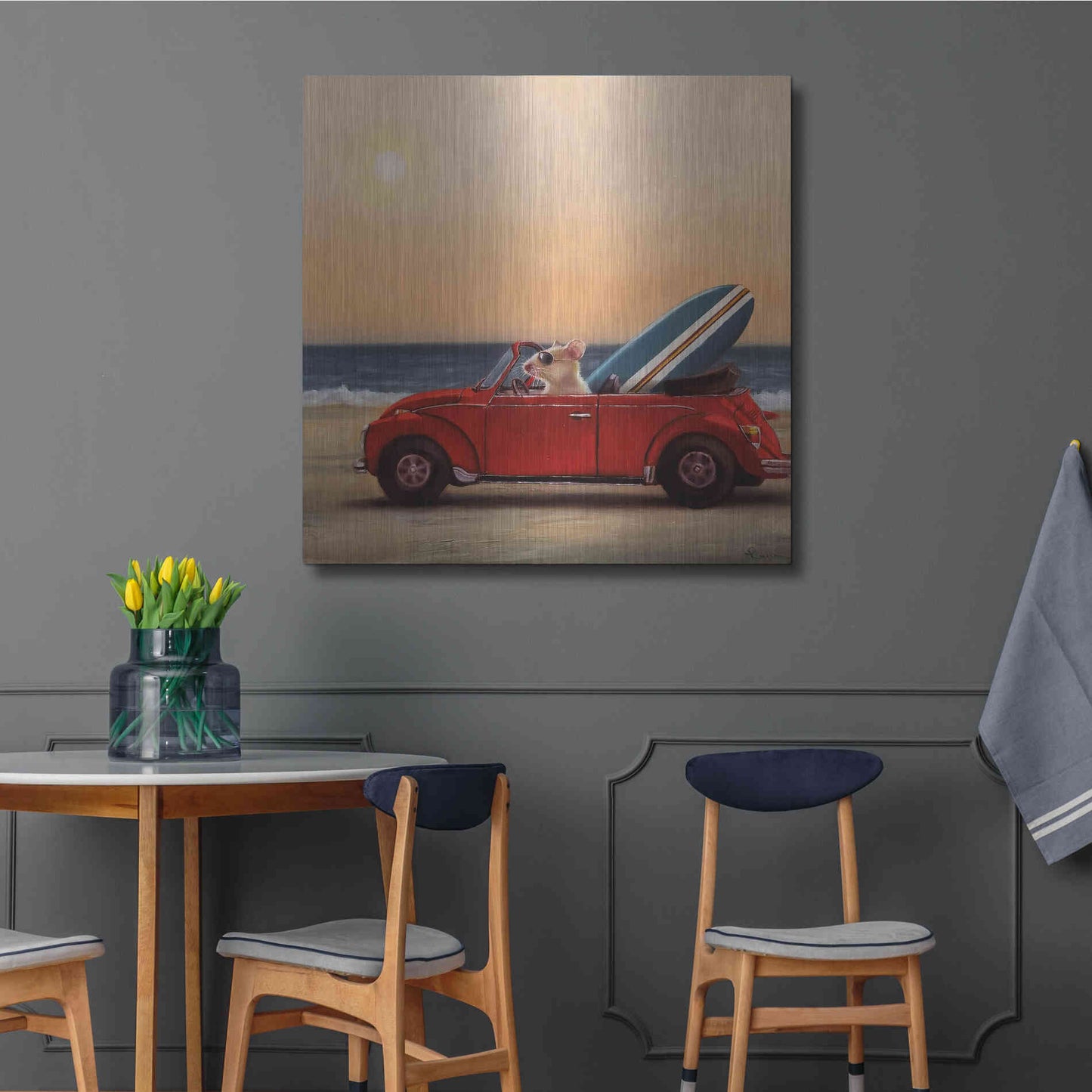 Luxe Metal Art 'Beach Bound' by Lucia Heffernan, Metal Wall Art,36x36