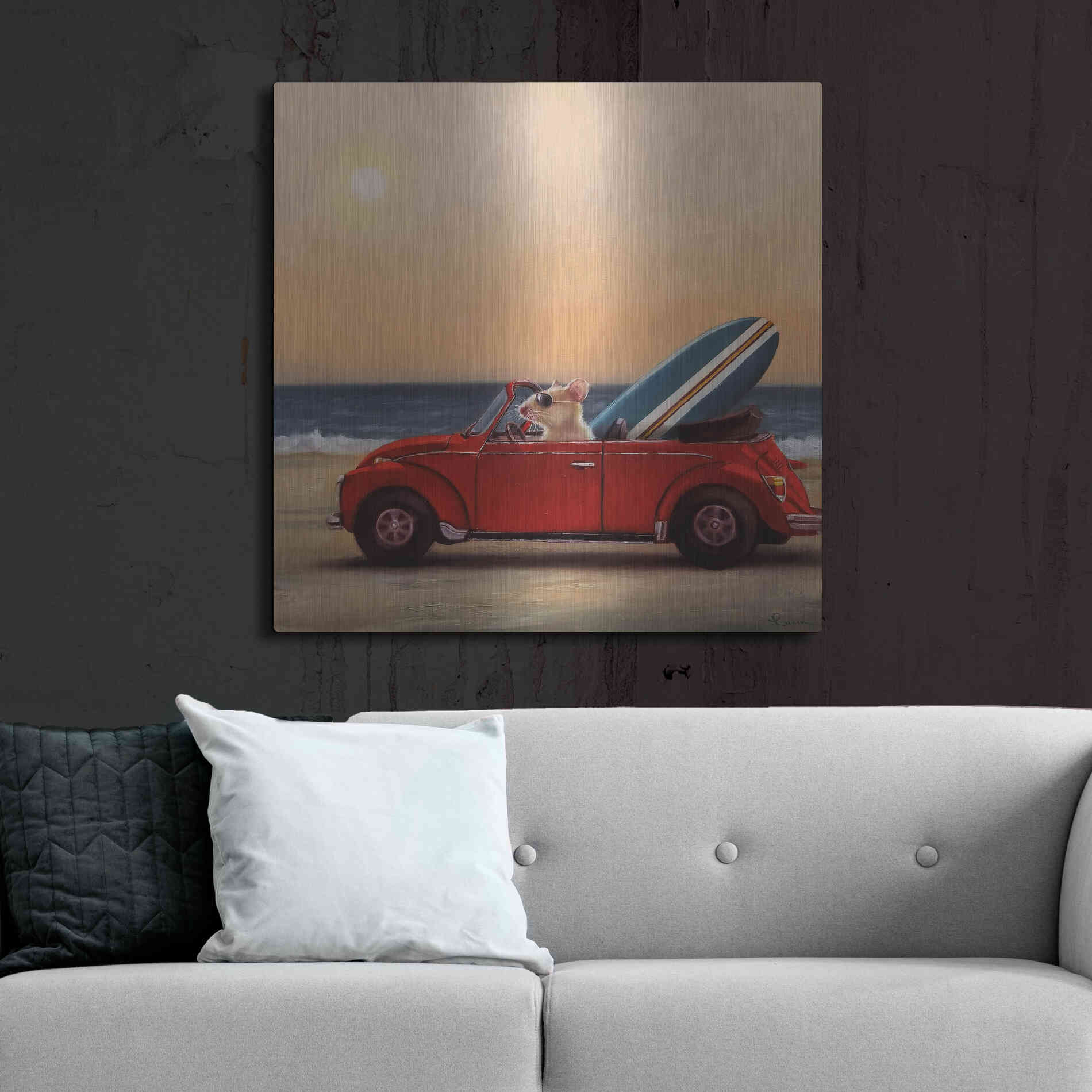 Luxe Metal Art 'Beach Bound' by Lucia Heffernan, Metal Wall Art,36x36