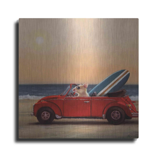 Luxe Metal Art 'Beach Bound' by Lucia Heffernan, Metal Wall Art