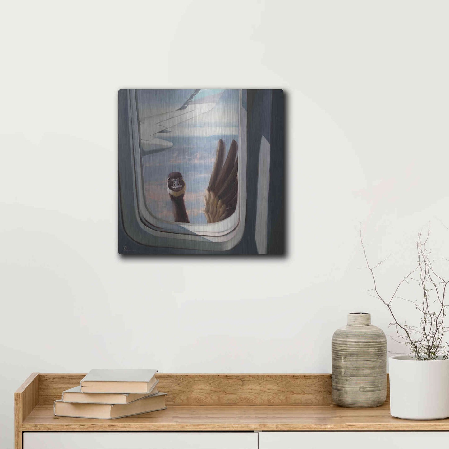 Luxe Metal Art 'Friendly Skies' by Lucia Heffernan, Metal Wall Art,12x12