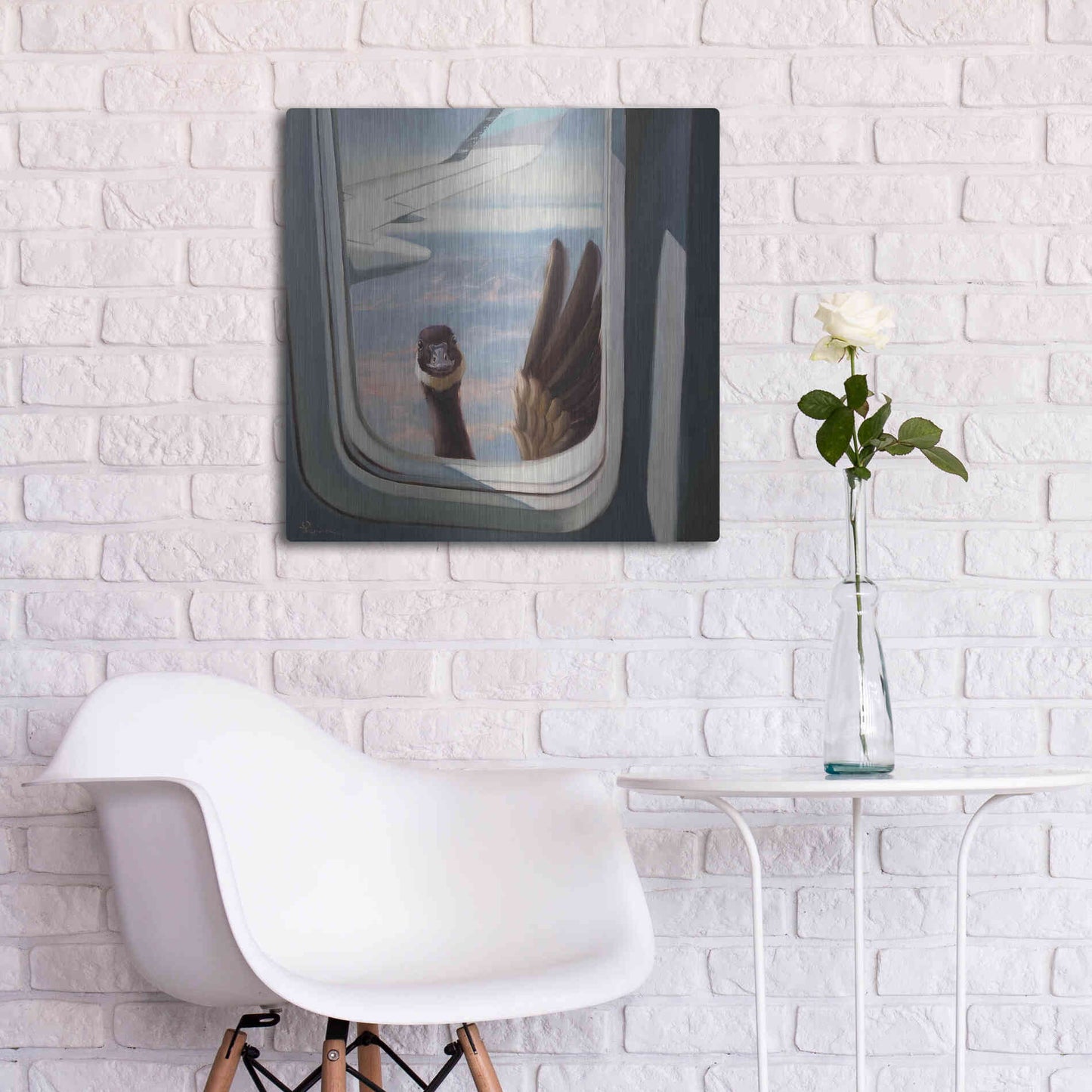 Luxe Metal Art 'Friendly Skies' by Lucia Heffernan, Metal Wall Art,24x24