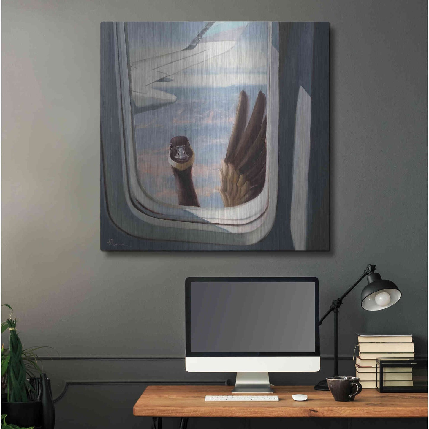 Luxe Metal Art 'Friendly Skies' by Lucia Heffernan, Metal Wall Art,36x36