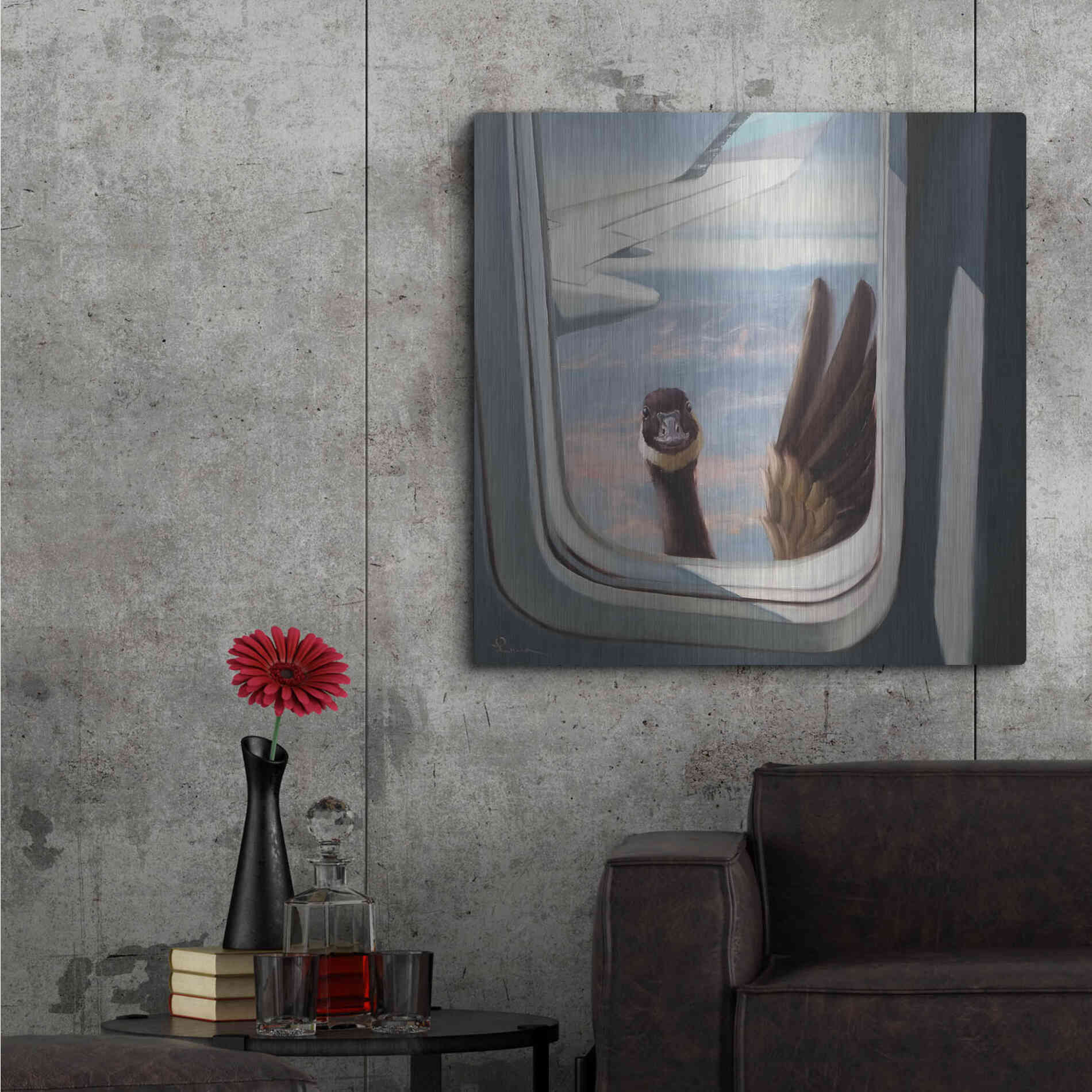 Luxe Metal Art 'Friendly Skies' by Lucia Heffernan, Metal Wall Art,36x36