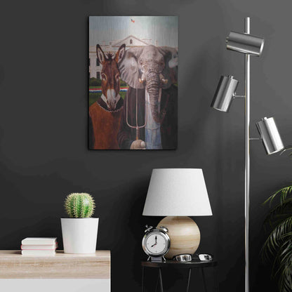 Luxe Metal Art 'Washington Gothic' by Lucia Heffernan, Metal Wall Art,16x24